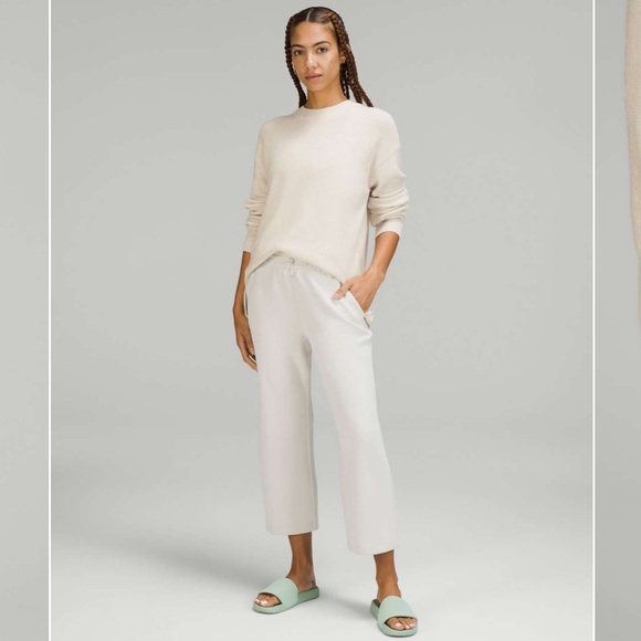 lululemon athletica Cream Merino Wool-Blend Crewneck Sweater - Picture 2 of 16